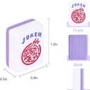 American Mahjong Set with Racks, 166 Purple Tiles, White Mahjong Bag and Accessories, Mahjong Tile Set for Beginners (Mah-Jongg)