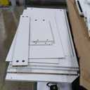 Makeup Vanity Desk Set, White, 35.4W x 15.7" D x 53.9" H (Large Smart LED Mirror, with Cushion Stool, Hairdryer Rack, Power-Outlet, 4 Drawers)