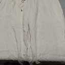 LILLUSORY Women's Linen Summer Palazzo Pants Flowy Wide Leg Beach Pants with Pockets (Beige, L)