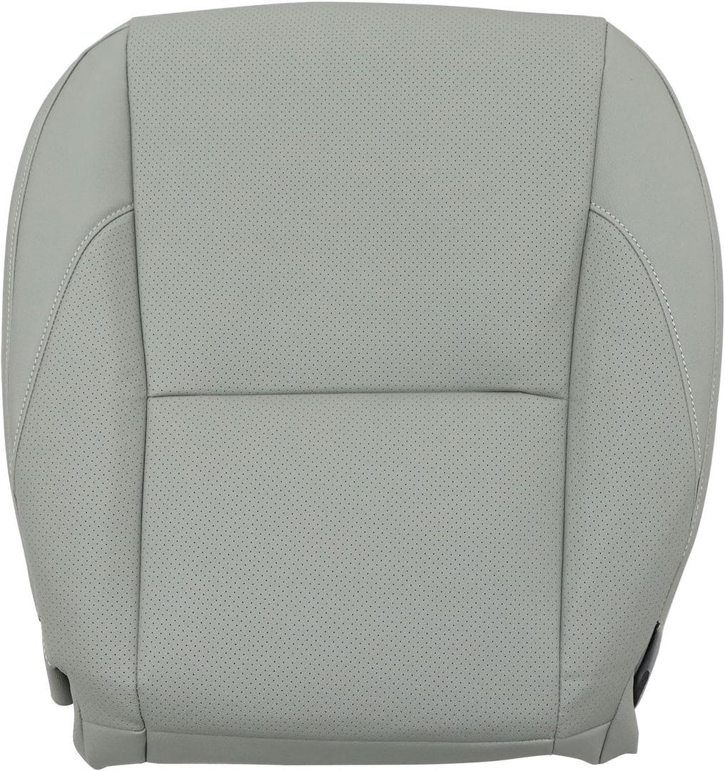 Priprilod Gray Leather Perforated Driver Side Bottom Replacement Seat Cover Compatible with Lexus ES350 2007 2008 2009 2010 2011 2012