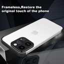 Metal Frameless Phone Case Compatible with iPhone 12 Pro Phone Models Minimalist Bumper Shell (Black Metal)