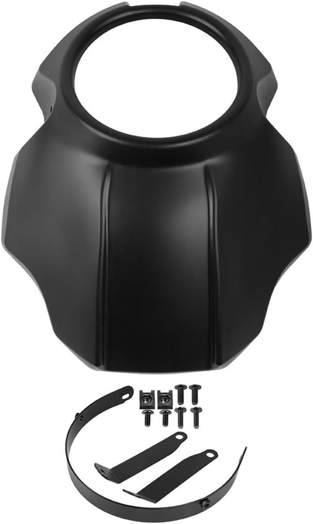 Motorcycle lights Grill Cover For Rebel CMX300 CMX500 300 500 Motorcycle Front Headlight Fairing Covers Windshiled Cover Parts Head Light Lampshade, Matte Black