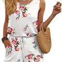 DouBCQ Womens Summer Romper Casual Short Jumpsuits with Pockets, L