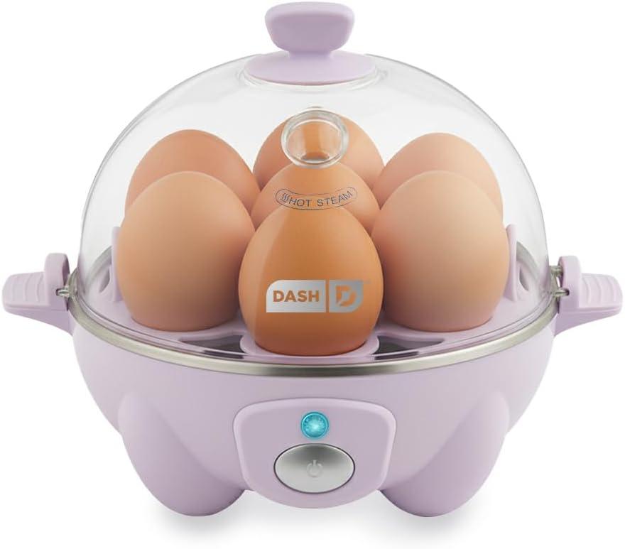 Dash Rapid Egg Cooker - Boiler, Poacher & Steamer - Includes Measuring & Recipe Guide - Dishwasher Safe - Holds 7 Eggs, Lavender