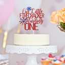 Our Little Firecracker is Turning One Cake Topper, One American Dude, Patriotic Happy 4th of July Independence Day Memorial Day 1st Birthday Party Decorations