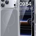 TAURI Original Design for iPhone 17 Pro Max Case, Compatible with MagSafe with Screen Protector, Anti-Yellowing Military-Grade Protection Shockproof Magnetic iPhone 17 ProMax Case, Clear Grey