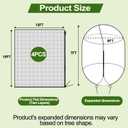 4-Pack 12x10FT Fruit Tree Netting Bags, Bird Netting Safeguard Apple Trees and Blueberry Bushes from Birds, Pest and Deer, Cicadas Netting Cover with Zipper and Drawstring