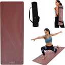 Yoga Mat Thick 5mm – Non Slip Exercise Mat Workout Surface, PU Natural Rubber Grip, Extra Large 183x68 cm Wide Design, Pilates Fitness Training, Includes Strap & Carry Bag