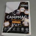 White Heavy Dut Waterproof Tarp 10' x 12', 10 Mil Thick, High Durability, Rip and Tear Resistant with Metal Grommets Every 20 Inches