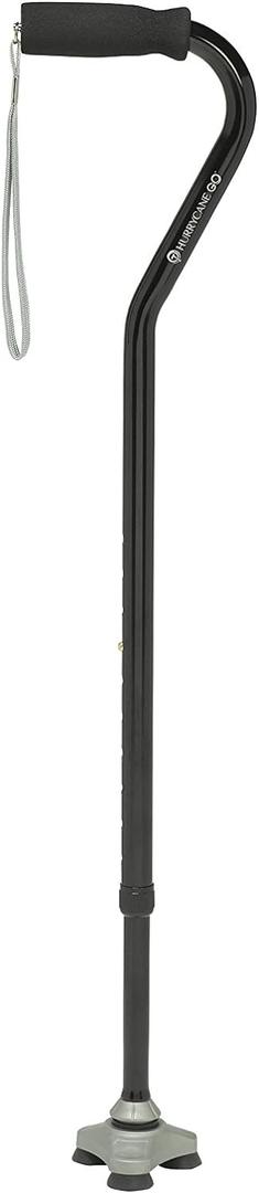 HurryCane Go HCANE-BK-G2 Walking Stick with T Handle, Black