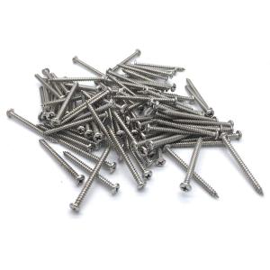 M4 x 45mm(1-3/4") Phillips Pan Head Sheet Metal Screws Wood Screws, Stainless Steel 18-8 (304), Self-Tapping, 100 PCS (M4 x 45mm)