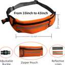 FJ Four Joys Hands Free Dog Leash with Zipper Pouch, Waist Leash for Dog Walking with Shock Absorbing Bungee for Walking, Jogging and Running (Orange)