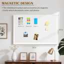 White Board for Wall, 36'' x 24'' Magnetic Dry Erase Board, Decorative Whiteboard with Plain White Wooden Frame, Hanging Writing Board for Home Office School Dorm
