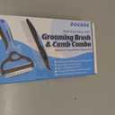 Docrok Pet Grooming Combo - Blue Deshedding Brush with Metal Comb for Detangling and Dematting Long, Matted Fur on Cats and Dogs