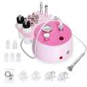 Diamond Microdermabrasion Machine Professional Plus, 3 in 1 Pink Diamond Dermabrasion Facial Beauty Equipment Skin Care for Vacuum Blackhead Removal & Spray, Suction Power 0-70 cmHg