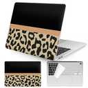 Seorsok Compatible with MacBook Air 13 inch Case 2022 2021 2020 2019 2018 Release Model A1932 A2179 M1 A2337 with Touch ID Cool Cheetah Laptop Plastic Hard Shell&Keyboard Cover-Beige&Black