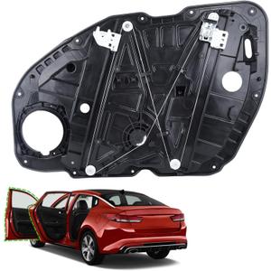 Front Left Driver Side Power Window Regulator with Panel w/o Motor Compatible for 2016-2021 KIA Optima 82471-D4000