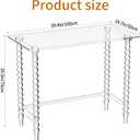 Acrylic Desk Computer Laptop Table, Writing Desk Console Entrance Table for Home Office Study Desk (Clear, 39.4W19.7D29.5H)