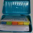 H4D 3x5 Index Card Holder with 100 Heavyweight Ruled Index Cards and 25 Plastic Dividers, Teal
