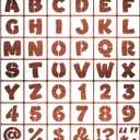 2 Inch Letter Stencils for Painting - 42 Pack Alphabet Letter and Number Stencil Templates with Signs for Painting, Reusable Letters and Numbers Stencils for Chalkboard Wood Signs & Wall Art