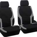 Mandark 4PCS Front Car Seat Covers, Waterproof and Breathable Vehiclce Seat Protector, Comfortable Sponge Seat Cushions, Auto Interior Accessories Universal for SUV, Truck, RVGray