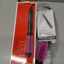 REVLON Silicone Bristle Heated Hair Styling Brush | Fast, Long Lasting Volume for Easy Styling | 1" Barrel for Full Body and Smooth Styles (Black/Pink)