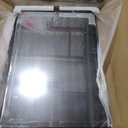 LOAAO 48X32 Inch Black Metal Framed Bathroom Mirror for Wall, Matte Black Bathroom Vanity Mirror Farmhouse, Large Rounded Rectangle Mirror, Anti-Rust, Tempered Glass, Hangs Horizontally or Vertically