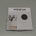 Mosewa Wall Clock 8 Inch Black Battery Operated Silent Non Ticking Simple Minimalist Rose Gold Numbers Decorative for Bedroom Living Room Kitchen Home Bathroom Office