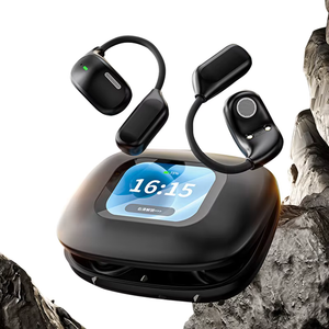 OWS LX-80 Touchable LED Full-Color Smart Screen Earphones Air Conduction Ear-Hook Sports Earbuds with Panoramic Sound Effects
