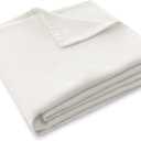 Style Quarters Cashmere Bed Blankets Twin Size White 10% Cashmere 90% Cotton Warm Luxury Plush Cozy Soft Comfy Lightweight Twin Blanket for Bed,Sofa,Couch,Travel,Camping All Season (60x90 Inches)