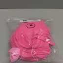 Aleumdr Womens Tankini Swimsuit Flower Flyaway Two Piece Bathing Suit Bandeau Swim Top with High Waisted Bottom (Medium, Hot Pink)