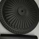FRUITEAM 23-lbs Round Patio Umbrella Base Pre-Filled Umbrella Stand 15" Sun-Flower-Pattern Heavy Duty Market Umbrella Base Stand for Patio, Outdoor, Swimming Pool, Black