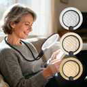 Hands Free Magnifying Glass with Light for Close Work, 5.5 Inch 5X Lighted Magnifying Glass, Neck Wear Magnifier for Reading Books, Sewing, Cross Stitch, Low Vision Seniors with Aging Eyes