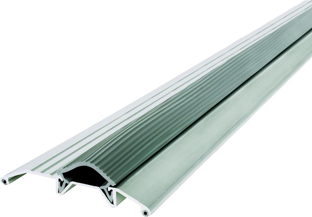 M-D Building Products 08102 3-3/4 in. x 3/4 in. x 36 in. Silver Aluminum and Vinyl Heavy-Duty Low-Profile Threshold