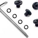 Guuun Grips Screws for Sig P226, P228, P229, 4 O-Rings, Torx Key, 4 Stainless Steel Screws Silver (Black-3C)