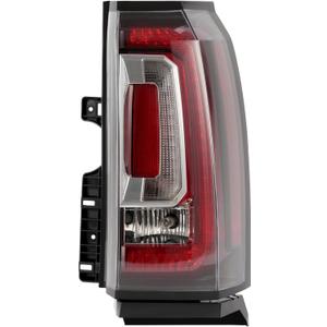 ALMULOO Right LED Tail Light w/Bulb Compatible with 2015-2020 GMC Yukon/Yukon XL Replacement for 84536243 GM2801268 Rear Brake Reverse Turn Signal Lamp LED DRL Clear Lens - Passenger Side