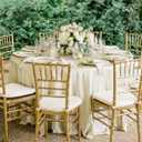 12 Pack Ivory Satin Tablecloth, 120 Inch Round Silky Satin Table Cloth, Bright Silk Tablecloth Smooth Fabric Table Covers Overlay Silky Tables Decoration for Wedding Party Banquet Birthday