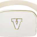 Birthday Gifts Personalized Graduation Gifts for 4 5 6 7 8 9 10 11 12 13 14 Year old Girls Teen Sister Kid Initial Letter Fanny Pack Trendy Stuff White Letter V