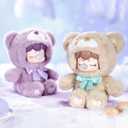 ROBOTIME Plush Doll Blind Box Figure,7 Inches Cute Anime Plush Doll Mystery Box Popular Collectible Toy Creative Kits for Birthday Gifts/Christmas Holiday Chocolate Colorful Plush Bear (1 pcs)