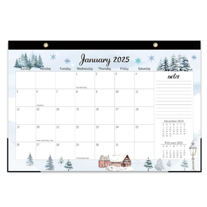 GuassLee Monthly Desk Calendar 2025-2026 - 19 Months Calendar from Jun. 2025 to Dec. 2026, Monthly Planner with Watercolor Design Corner Protectors for Office School Home Organizing