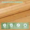 KELIXU Natural Bamboo Wall Panel 1 Pcs, 48" H x 96" W Pole Wrap Roll, DIY Home Decor Slat Bamboo Paneling, Interior Wainscoting Wall Cladding for Kitchen, Living Room, Office, Carbonized