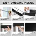 Light Filtering Temporary Blinds Cordless Shades Fabric Pleated Fabric Paper Curtains Easy to Cut and Install, White, 35" W x 59" H