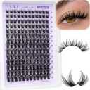 ALICE Lash Clusters Wispy Eyelash Clusters 10-18mm 168pcs Cluster Eyelash Extensions Natural Volume Lash Extensions DIY Individual Lashes with Soft Thin Band