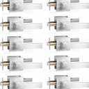 HARDHAWK Door Handle with Lock, Passage, 10 Pack, Silver | 10 Pack Passage Door Lever Silver Door Handles Heavy Duty Square Interior Keyless Door Handles Non-Locking Door Knobs 