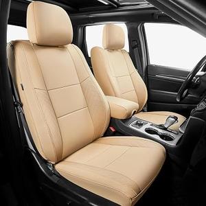 FREESOO Custom Leather Car Seat Covers for Jeep Grand Cherokee 2011-2021 Luxury, Waterproof, Full coverage, Armrest & Airbag compatible, Wear-resistant, Easy-to-clean, Pet-Friendly, Full set