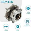 IRONTEK 513294 Front Wheel Hub and Bearing Assembly Compatible for Nissan 2007-2012 Altima; 5 Lugs W/ABS 1PCS Wheel Bearing and Hub