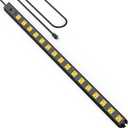 HHSOET 16 Outlet Long Power Strip, 4FT Heavy Duty Power Strip with 4800J Surge Protection, 20a Mountable Wide-Spaced Outlets for Home, Office, Garage & Workshop - ETL Certified