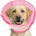 AOFITEE Soft Dog Cone Collar Anti-Licking, Dog Cone Alternative After Surgery, Elizabethan Cones for Large Dogs Post-Surgery, Neuter Recovery Pet Dogs E-Collar(Pink,X-Large)