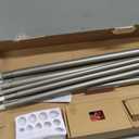 TONIAL 1 Inch Double Curtain Rods for Windows, 72 to 144 Inch, Silver