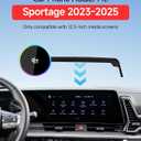 Qi2.2 Max 25W Fast Wireless Car Charger Phone Holder for 2023 2024 2025 Kia Sportage 12.3-Inch Screen, Magnetic Phone Mount Compatible with MagSafe